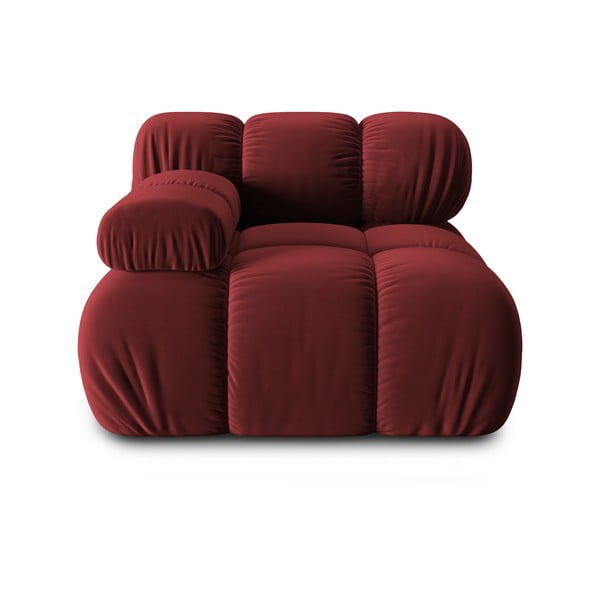 Modulo divano in velluto rosso (angolo sinistro) Bellis - Micadoni Home