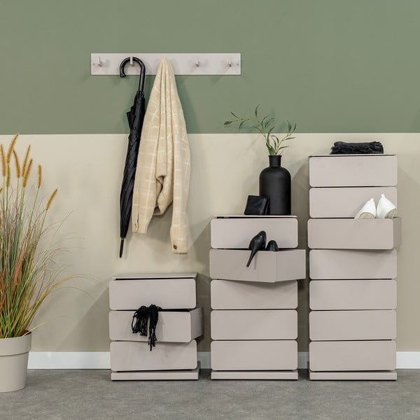 Cassettiera grigio tortora in metallo 37x72x26 cm Joey – Spinder Design-image-1