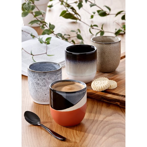 Tazza Cafe in gres bianco e nero, 300 ml - Ladelle-image-2