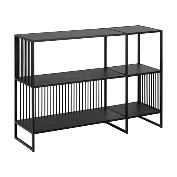 Libreria nera in pietra 120x83 cm Strington - Actona-image-2