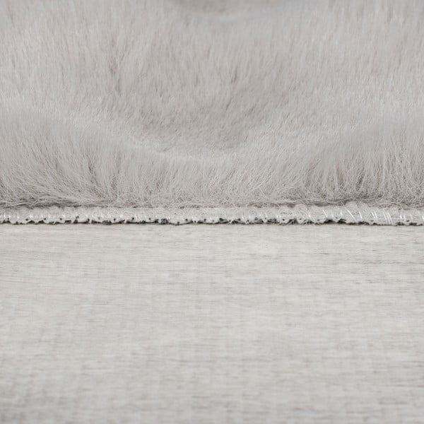 Tappeto in pelliccia sintetica grigio chiaro 80x150 cm Waffle Faux Fur - Flair Rugs-image-4