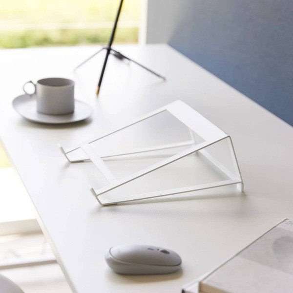 Supporto per laptop bianco in metallo Tower – YAMAZAKI-image-1