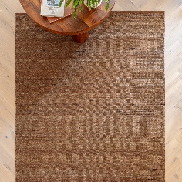 Tappeto in misto lana bifacciale e tessuto a mano in terracotta 200x290 cm Birkdale Rust - Asiatic Carpets-image-1