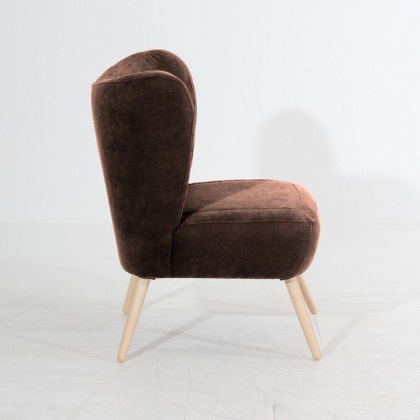 Poltrona marrone scuro Sari Velur - Max Winzer-image-2