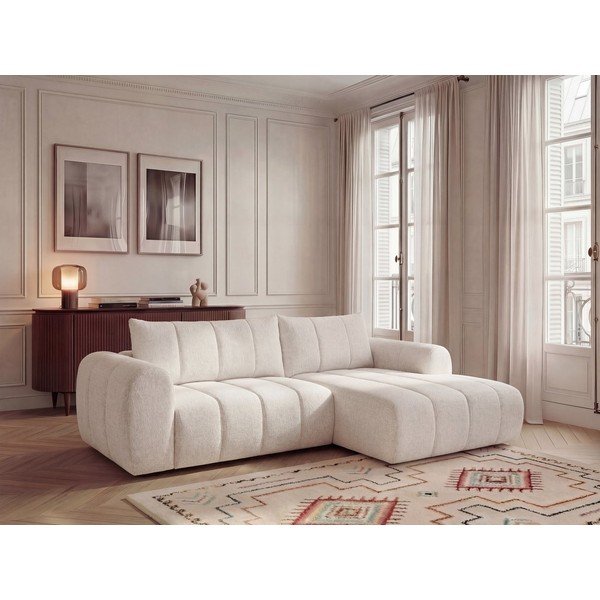 Divano angolare beige (con penisola a destra/con chaise lounge) Nesty – Bobochic Paris-image-1