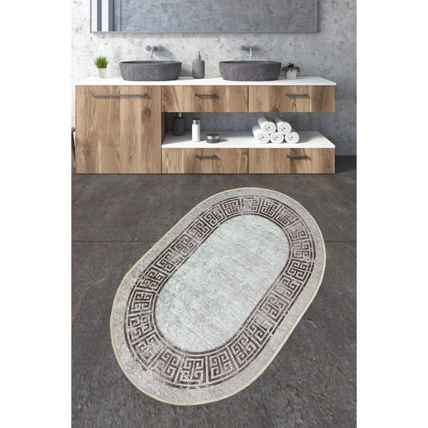 Tappetino per il bagno marrone chiaro 70x120 cm Arturo – Foutastic-image-1