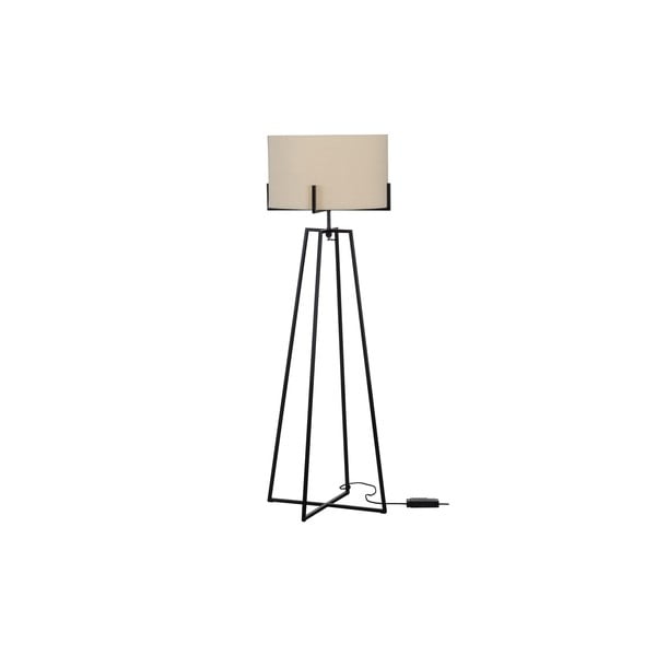 Lampada da terra beige con paralume in tessuto (altezza 160 cm) Holly - WOOOD-image-2