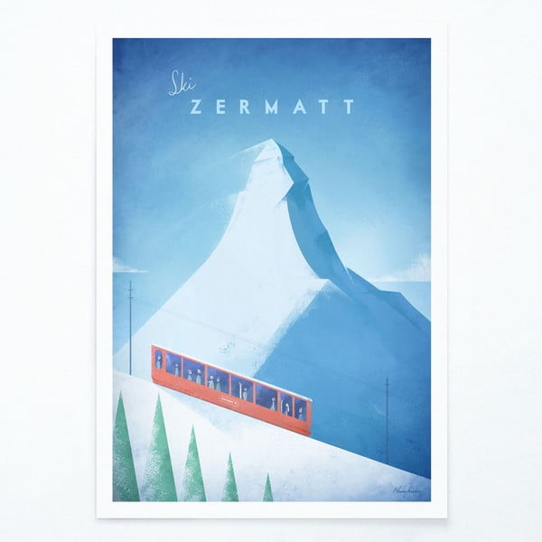 Poster , 30 x 40 cm Zermatt - Travelposter