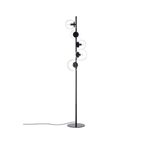 Lampada da terra nera, altezza 170 cm Casey - Westwing Collection