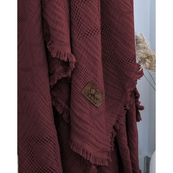 Copriletto burgundy 260x240 cm Oscar  – Mijolnir-image-1