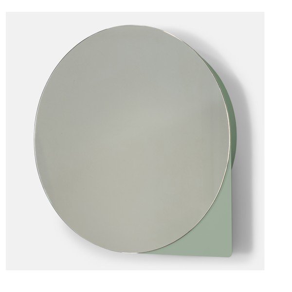 Mobile per bagno verde polveroso in metallo da appendere/con specchio 55x55 cm Sonnet – Spinder Design-image-3