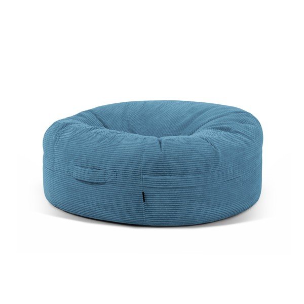 Puof a sacco blu con rivestimento in velluto a coste Roll 135 – SLOWDOWN