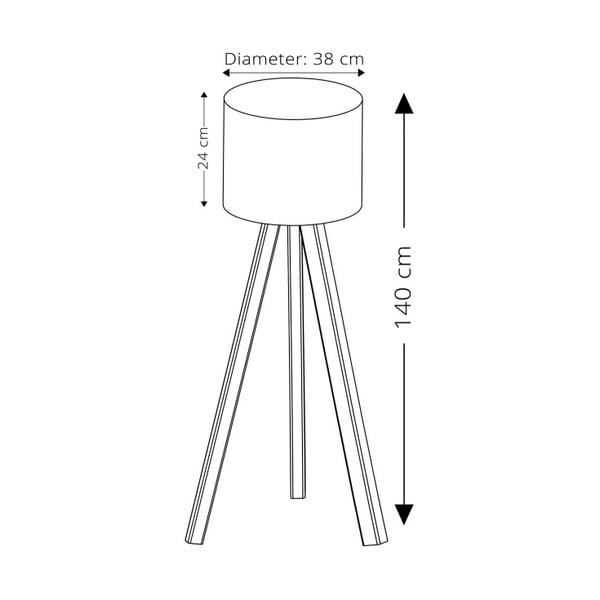 Lampada da terra bianca Aror - Insignio-image-1
