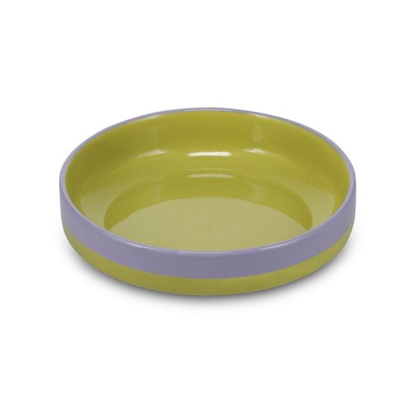Piatto fondo verde/viola in gres ø 21 cm Duo – ONA