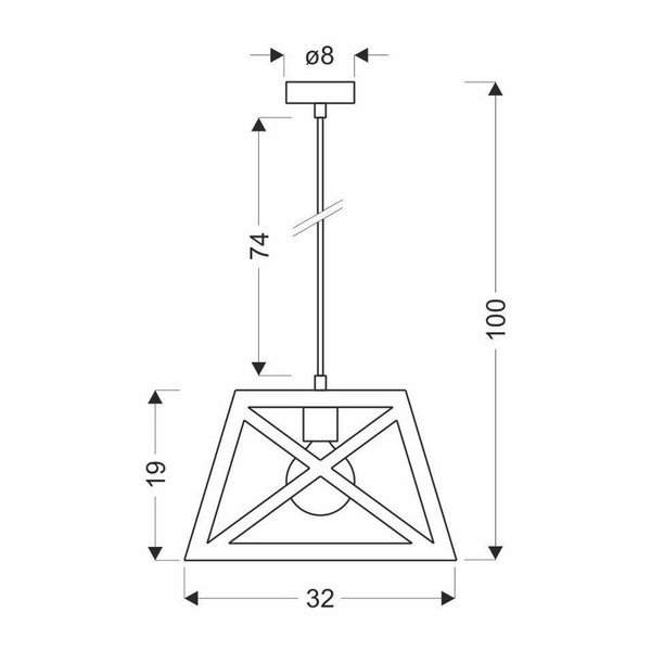 Lampada a sospensione in metallo nero 32x32 cm Origami - Candellux Lighting-image-2