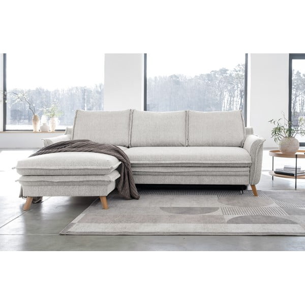 Divano letto angolare beige (angolo sinistro) Charming Charlie - Miuform-image-1