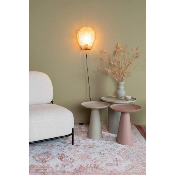 Tavolino rotondo in metallo ø 45,5 cm Sverre – White Label-image-2