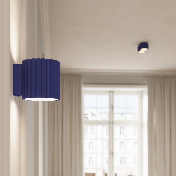 Faretto blu in metallo ø 10 cm Zora – Sollux-image-2