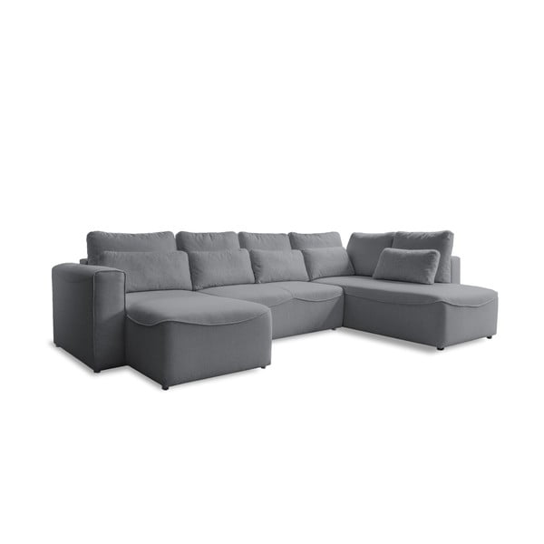 Divano letto angolare grigio (a U) Homely Tommy - Miuform
