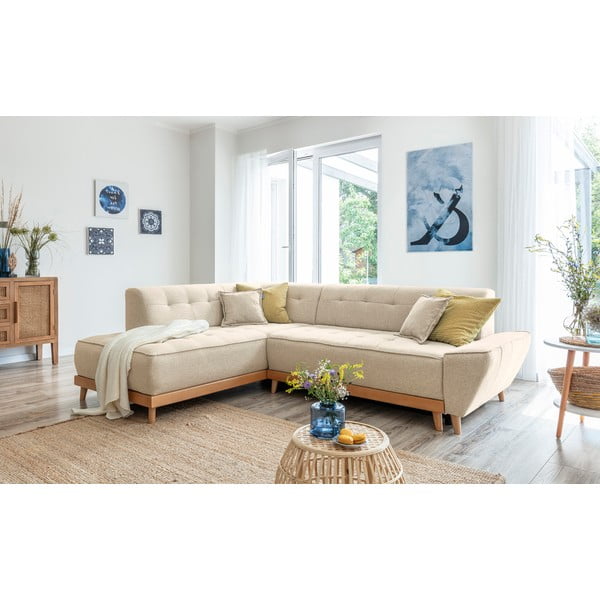 Divano letto angolare beige (angolo sinistro) Dazzling Daisy - Miuform-image-3