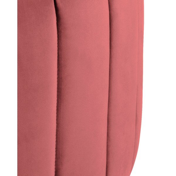 Pouf in velluto rosa corallo , ⌀ 60 cm Doria - Actona-image-3