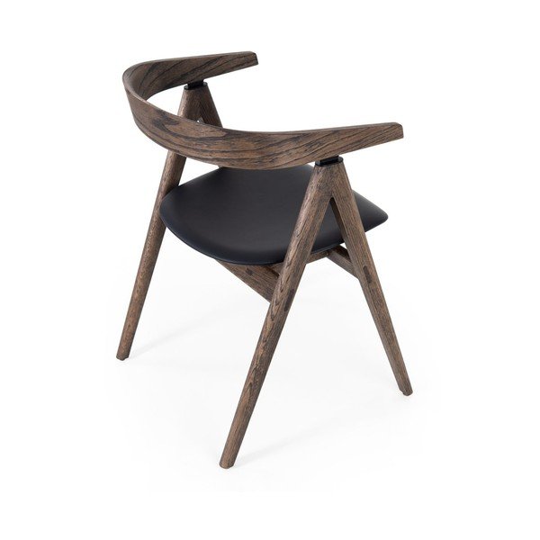 Sedia da pranzo in rovere nero-marrone Ava - Gazzda-image-3