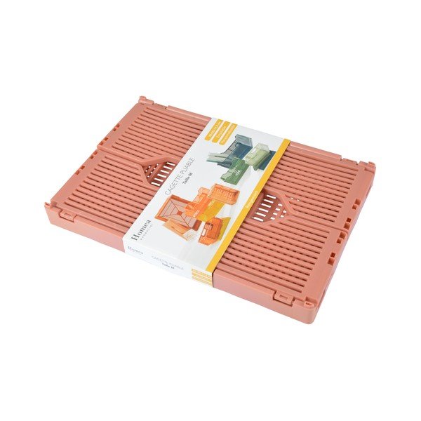 Scatola di plastica color salmone 30x20x11,5 cm - Homéa-image-1