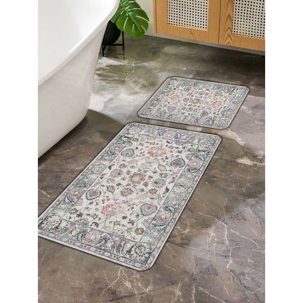 Tappetini da bagno grigi in set da 2 60x100 cm - Mila Home-image-2