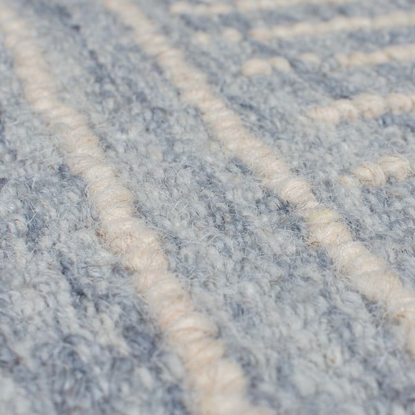 Tappeto in lana blu chiaro tessuto a mano 160x230 cm Memphis Wool - Flair Rugs-image-3