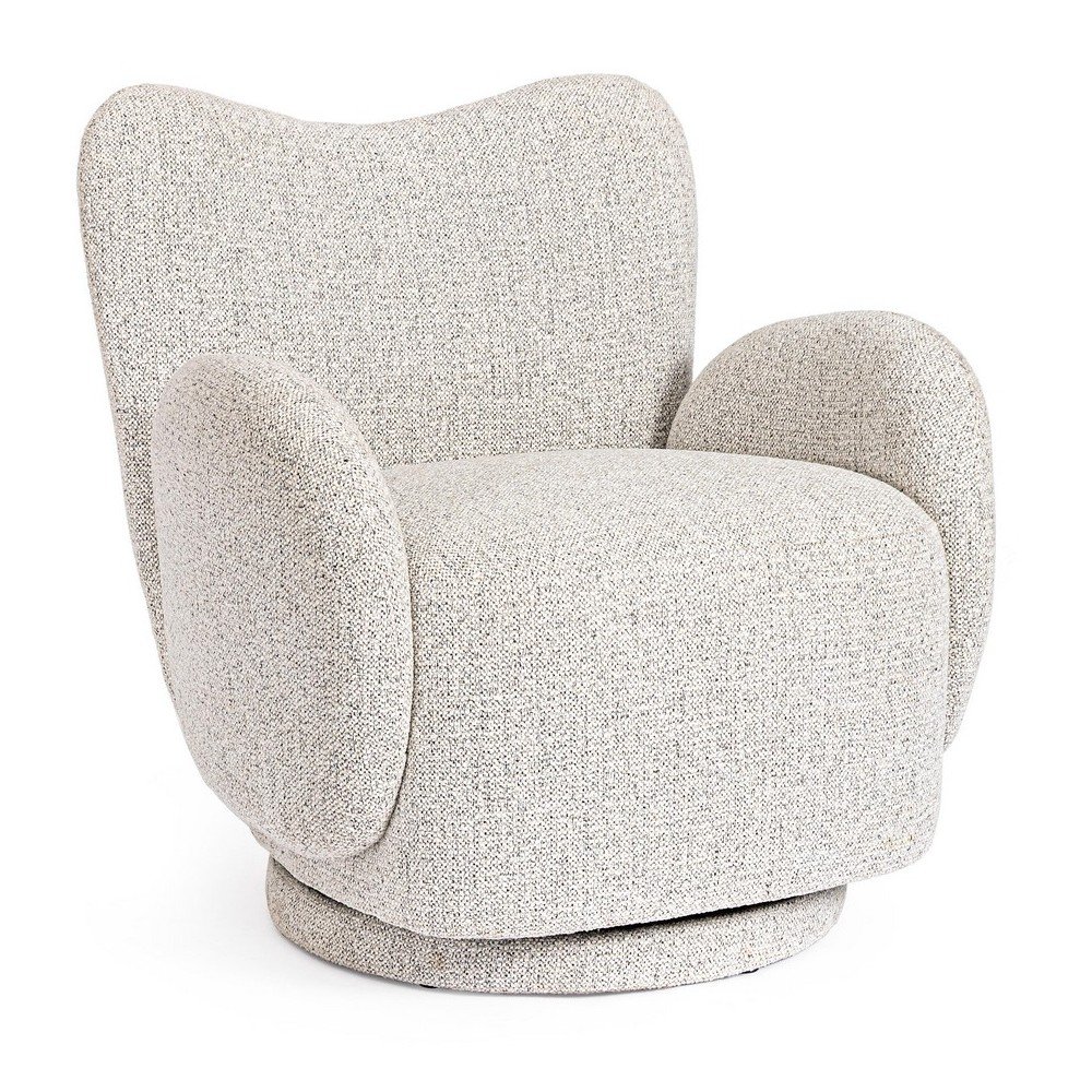 Poltrona grigio chiaro girevole Harper – Bizzotto | Poltrone