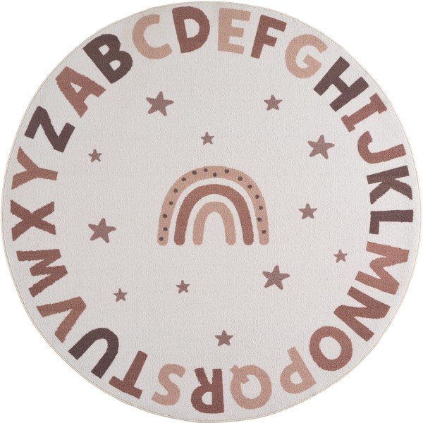 Tappeto per bambini color crema lavabile ø120 cm Coco 1133 – Ayyildiz Carpets