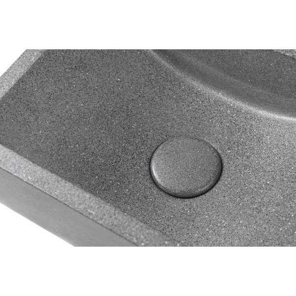 Lavabo in grigio scuro in calcestruzzo 40x22 cm Crest – Sapho-image-2