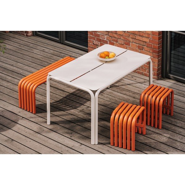 Sedia da esterno arancione in metallo Nokk – noo.ma-image-4