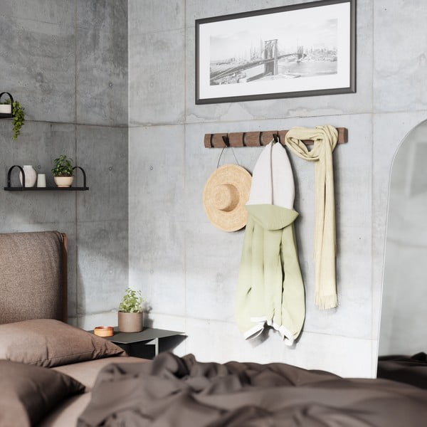 Appendiabiti da parete grigio in legno di pioppo Flip - Umbra-image-1