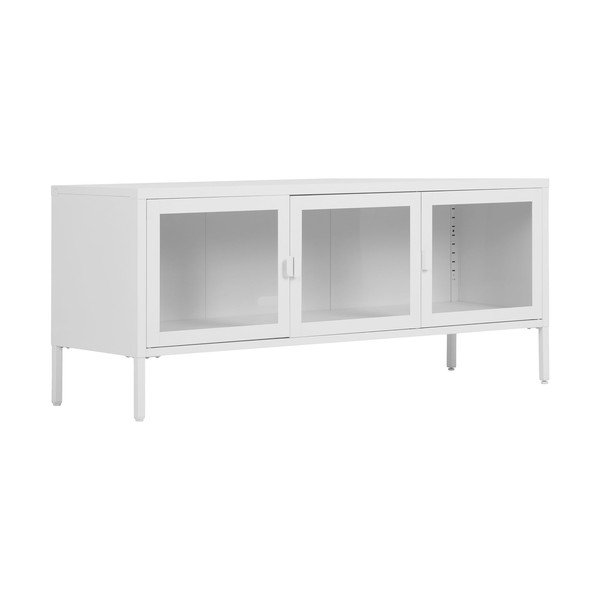 Mobile TV in metallo bianco 130x55 cm Brisbane - House Nordic-image-1