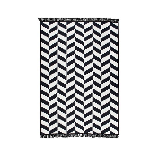 Tappeto bifacciale in bianco e nero Morpheus, 80 x 150 cm - Cihan Bilisim Tekstil