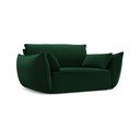 Poltrona verde scuro con rivestimento in velluto Vanda – Mazzini Sofas