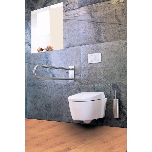 Maniglia a muro in acciaio inox per bagno 83 cm Handicap - Sapho-image-4