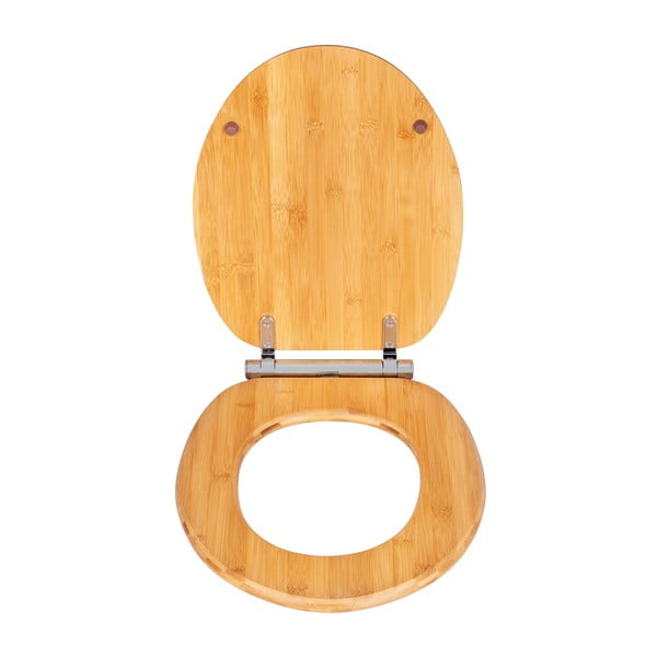 Sedile per WC in legno con chiusura facilitata Bamboo, 35 x 41 cm - Wenko-image-1