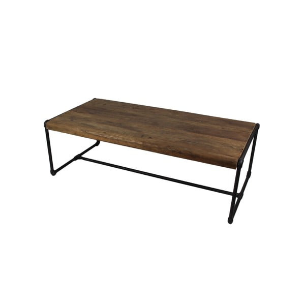 Tavolino in legno di teak non trattato e metallo Hali, 120 x 60 cm - HSM collection