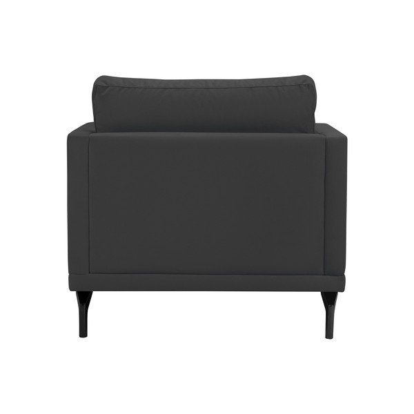 Tmavě šedé křeslo s podnožím v černé barvě Windsor & Co Sofas Jupiter-image-3