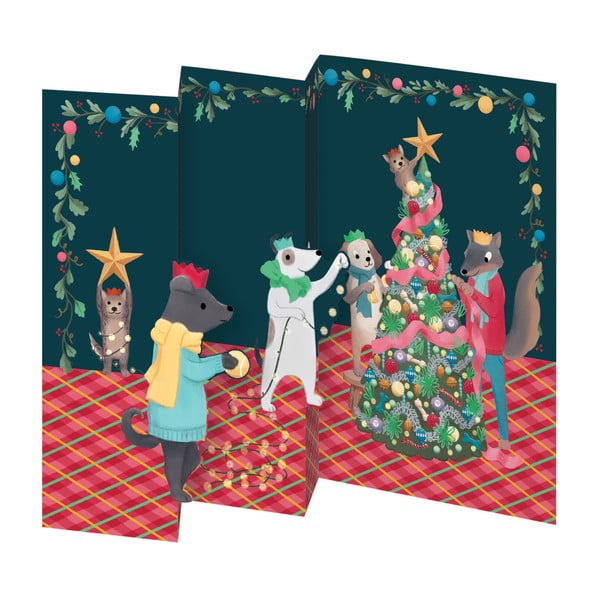 Balicí papíry v sadě 5 ks s vánočním motivem Animal Crackers  – Roger la Borde