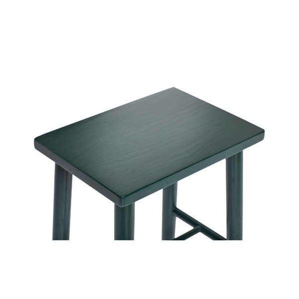 Tmavě zelená barová stolička z dubového dřeva Hübsch Oak Bar stool, výška 52 cm-image-1