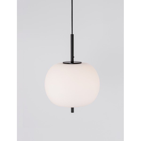 Lampadario bianco/nero in vetro ø 30 cm Lato – Nova Luce-image-4