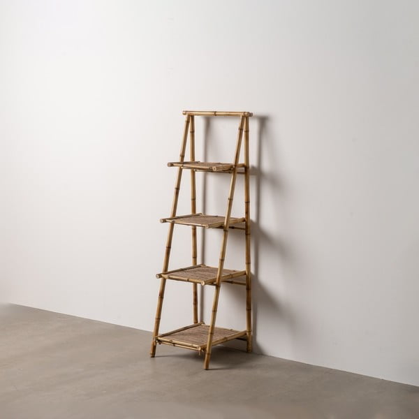 Scaffale di colore naturale in bambù 48x152x50 cm Manali – Ixia-image-1