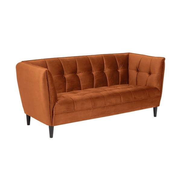 Divano in velluto arancione , 182 cm Jonna - Actona-image-2