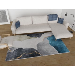 Tappeto lavabile blu-grigio 50x80 cm - Vitaus