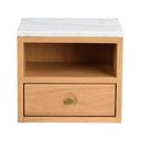 Comodino con piano in marmo di colore naturale Whitmore - Rowico