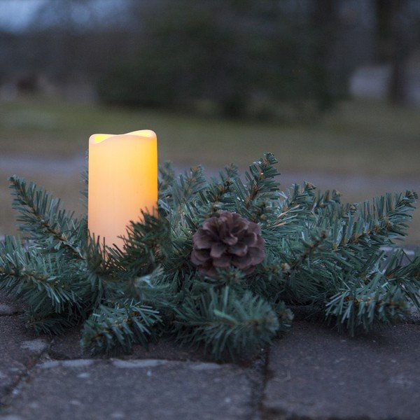 Decorazione luminosa bianco-verde con motivo natalizio Serene - Star Trading-image-1