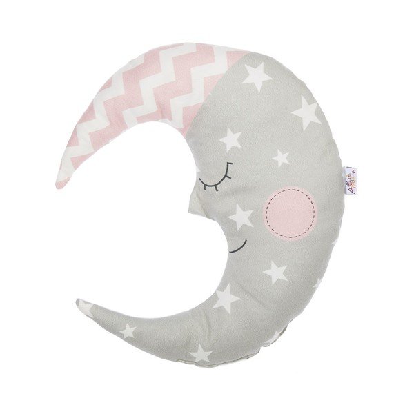 Cuscino per bambini in misto cotone grigio Mike & Co. Cuscino NEW YORK Toy Moon, 30 x 33 cm - Mike & Co. NEW YORK
